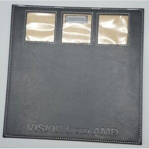 Alicia Klein Executive Mousepad Black Faux Leather Embossed‎ AMD Vision Logo AK1